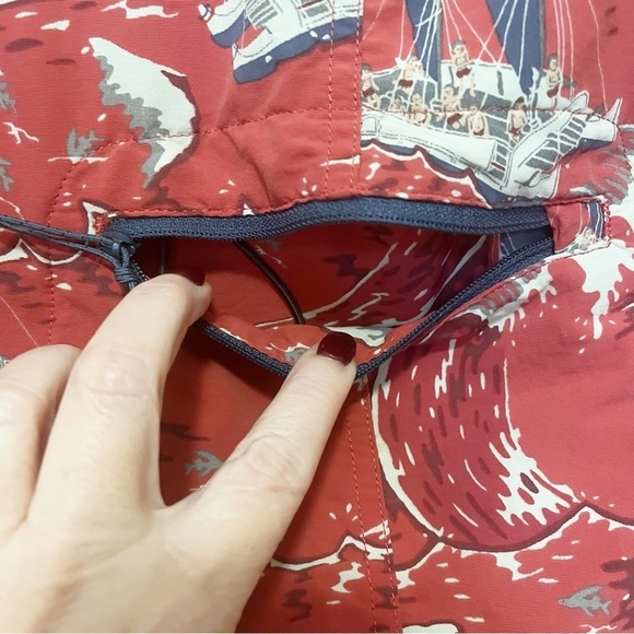 Patagonia Patahola Men’s Red WaveFarer Sailboat Board Shorts Swim Trunks Size 35 - Picture 8 of 11